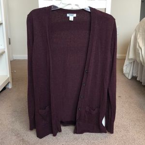 Burgundy cardigan